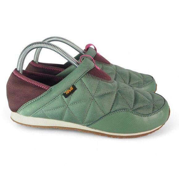 Teva Ember Moc Slip-on Comfort Shoes "Helix Green" 1103202Y Youth 6 Women's 8 - Picture 4 of 11